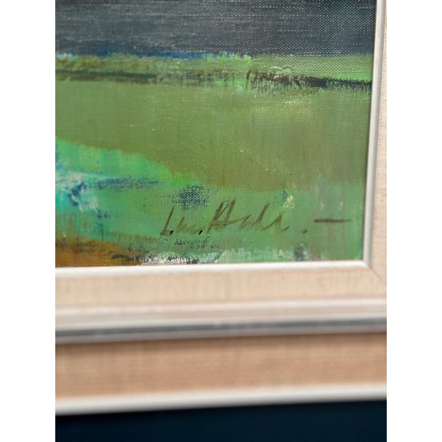 Lennart Hall, Abstract Landscape, 1960s, Oil Painting on Canvas, Framed For Sale - Image 10 of 18
