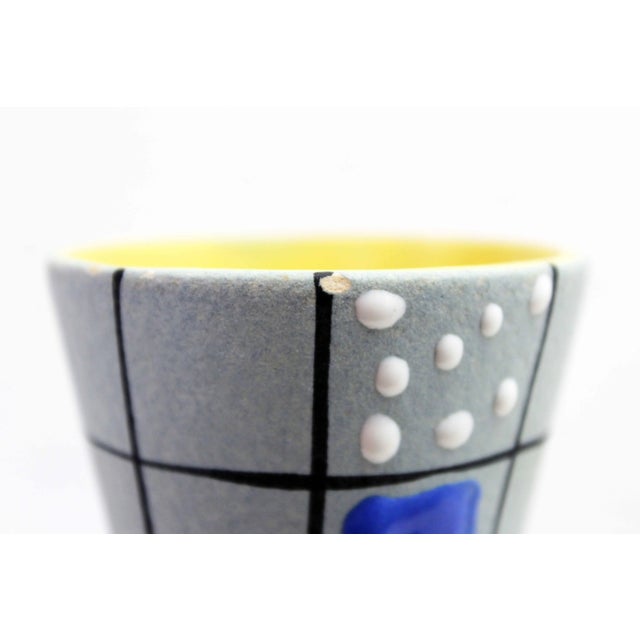 Blue Small Ceramic Vase, West Germany, 1970s For Sale - Image 8 of 11