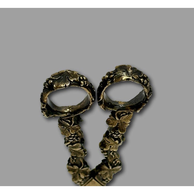 Outstanding Fine Quality Antique London England Georgian Sterling Silver Grape Shears - Circa 1815 For Sale - Image 11 of 18