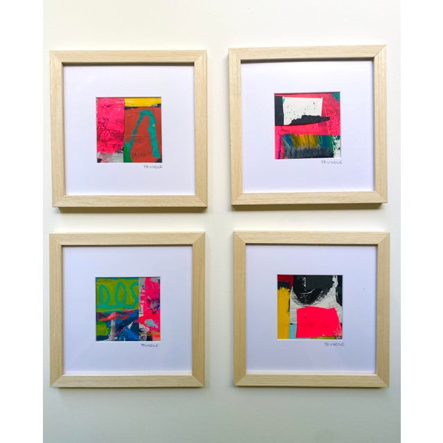 "Proof" Contemporary Abstract Mixed Media Collage on Paper by Sarah Trundle, Framed For Sale - Image 6 of 6