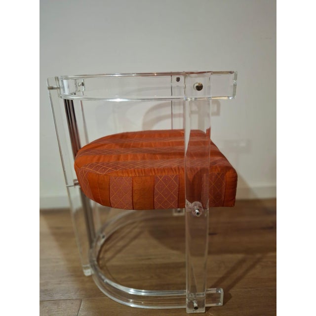 Vintage Acrylic and Chrome Chairs, Italy, 1970s, Set of 6 For Sale - Image 4 of 18