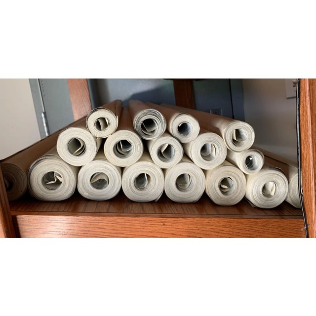 1980s Vintage Schumacher Hand-Printed Wallpaper Flora Rolls For Sale - Image 5 of 5