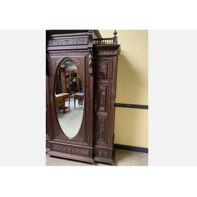Antique Breton China Cabinet, 1880 For Sale - Image 11 of 13