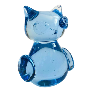 Blue Art Glass Owl