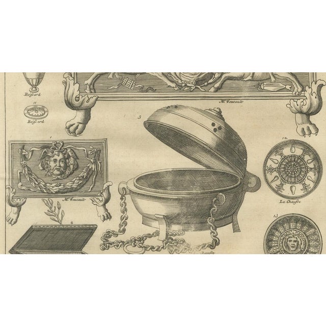 Paper Bernard de Montfaucon, Roman Antiquities and Classical Decorative Arts, 1721, Paper Engraving For Sale - Image 7 of 9
