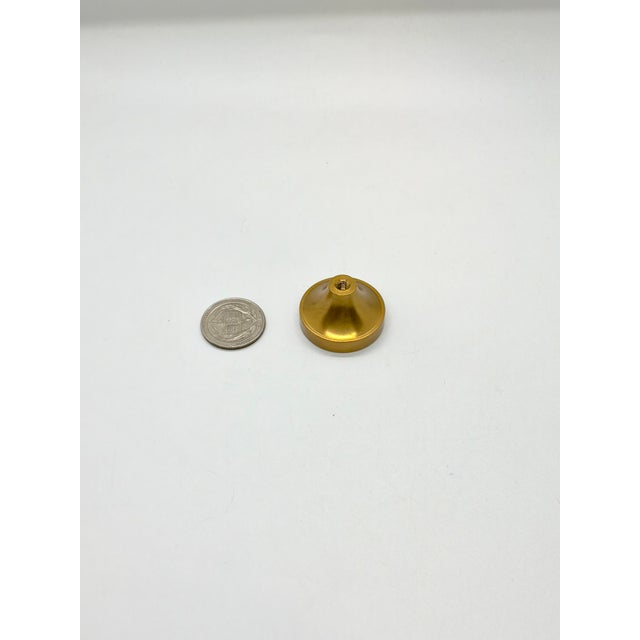 Contemporary Hickory Chair Co Knob Wood/Brass For Sale - Image 3 of 4