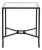 Tauri Metal Square Accent Table in Black with Glass Top For Sale