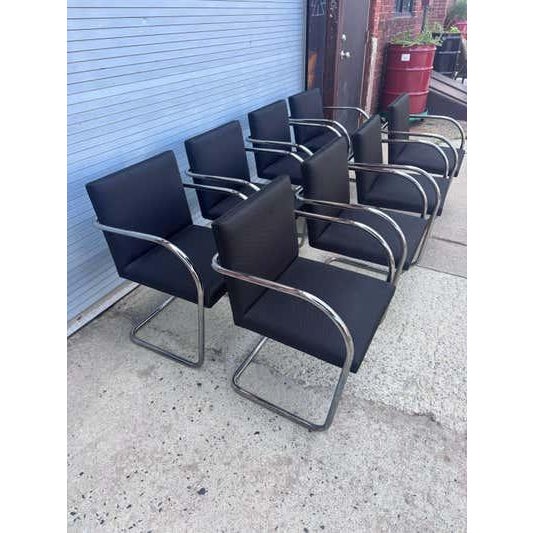 Late 20th Century Mies van der Rohe Set of 8 Brno Chairs for Knoll For Sale - Image 12 of 15