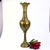 Elevate your space with this stunning vintage hammered brass statement vase. Featuring a striking, tall trumpet...