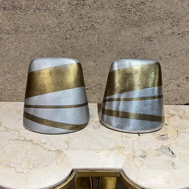 For your consideration, pair of mid-century modern bookends designed by Ben Seibel for Jenfredware. USA circa the 1950s....