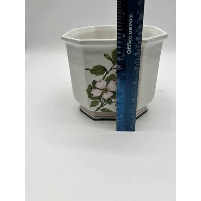 This lovely Vintage Italian Handpainted Octagonal Cachepot is so pretty, you'll want to immediately buy an orchid to fill...