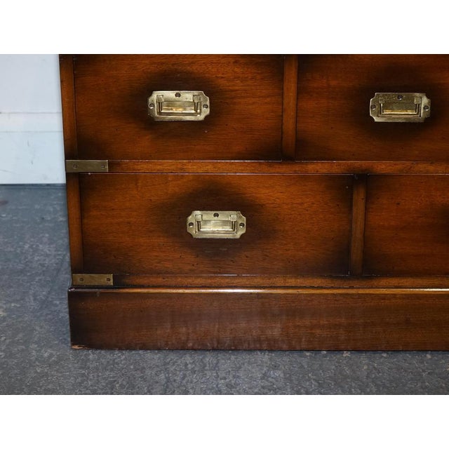Vintage Military Campaign Brass Sideboard from Jansen of London For Sale - Image 5 of 15