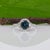 1.7Ct Teal Sapphire Ring With a Diamond Halo: Solid 14k Gold, Size 6.75 For Sale In Columbus - Image 6 of 10