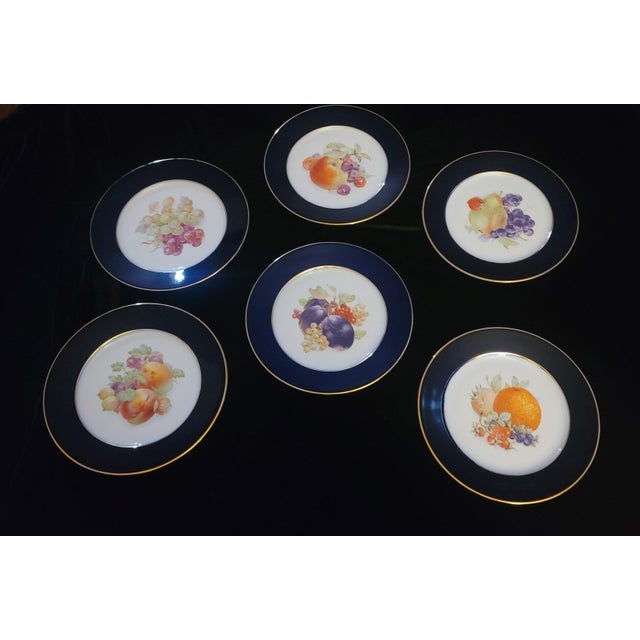 1970s Bountiful Collection by Shumann: Bavaria Salad / Fruit Plate Set (6) Vintage Replacements For Sale - Image 11 of 11