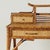 Vintage British Colonial Style Faux Burnt Bamboo and Grasscloth Pagoda Desk For Sale - Image 4 of 16