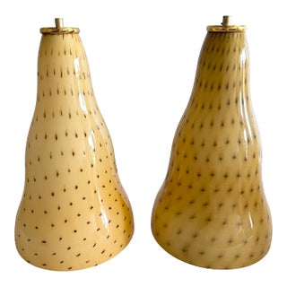 Vintage Italian Glass Pendant Lamps by Toso & Massari for Leucos - A Pair For Sale