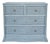 Matthew Izzo Home Celine Light Blue Rattan Four Drawer Chest For Sale