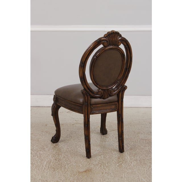 Hooker Leather Top Games Table & 4 Chair Gaming Set For Sale - Image 13 of 18