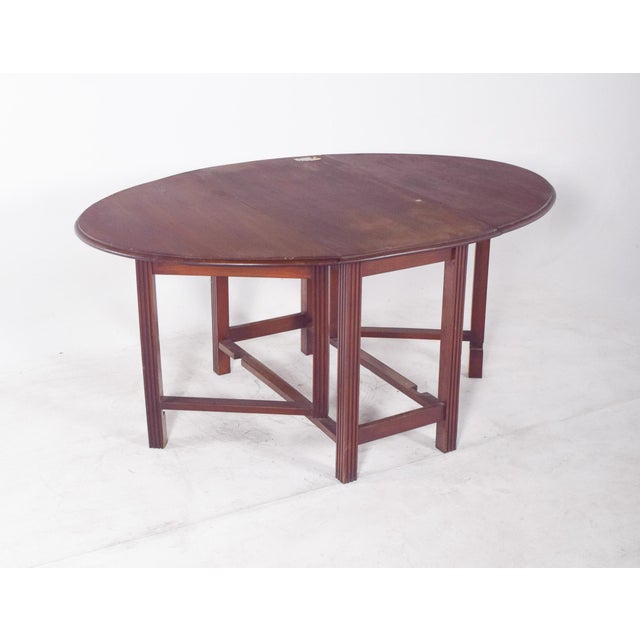 European Flip Flap Oval-Top Table For Sale - Image 9 of 14