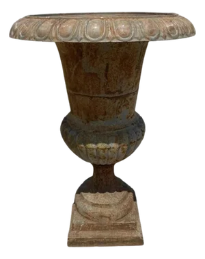 Late 20th Century French Style Cast Iron Campana Urn Planter