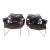 Pair of Contempoary Patio Lounge Chairs - Black and Brown for Indoor/Outdoor For Sale