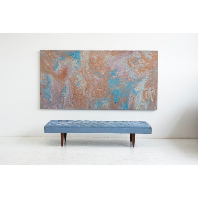 Richard Mann Monumental Psychedelic Painting 1975Dimensions:96" wide48" high2" deep Richard Mann’s art showcases the...
