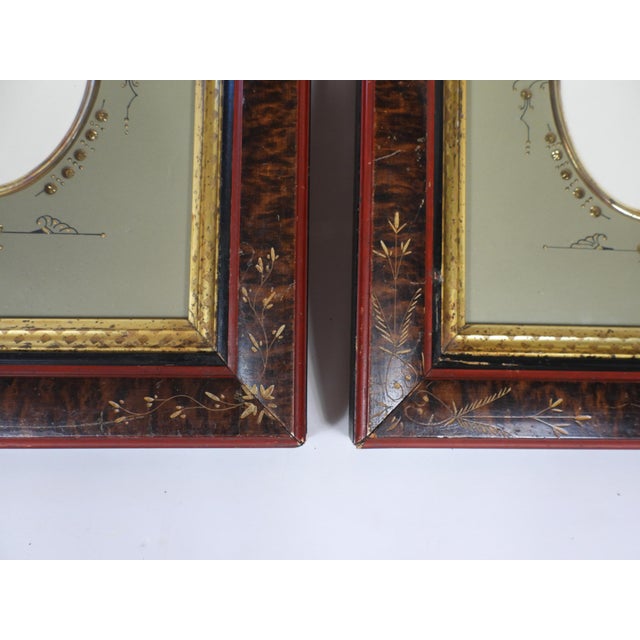 Mid 19th Century 19th Century Victorian Ornate Carve and Gilt Wood Picture Frames - A Pair For Sale - Image 5 of 9