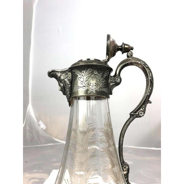 Art Nouveau Silver-Plated Claret Jug, 1900s For Sale - Image 3 of 14