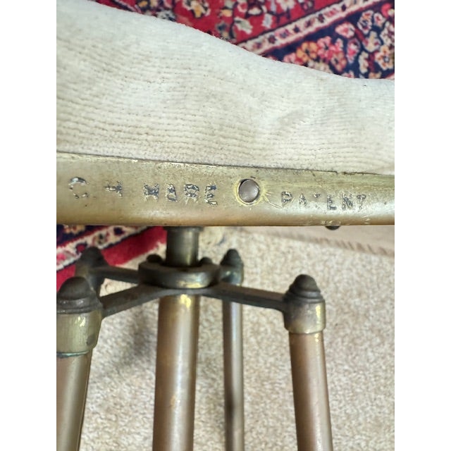 Antique 19th Century C H Hare Cast & Tubular Brass Adjustable 360 Music Cello Stool For Sale - Image 11 of 11