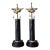 Vintage Black Lucite Column Lamps - A Pair For Sale