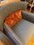 Textile The Gamma Arredamenti Tulip Swivel Chair For Sale - Image 7 of 12