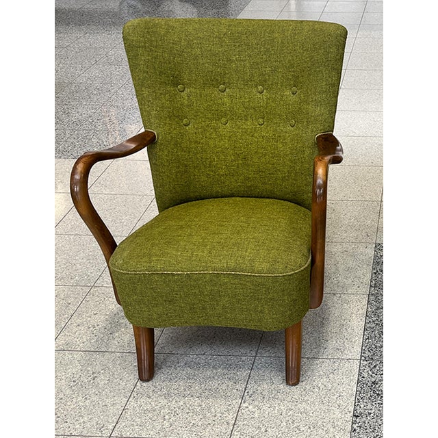 1940s Alfred Christensen Lounge Chairs for Slagelse Møbelværk - A Pair For Sale - Image 5 of 15