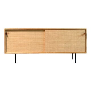 Sideboard Model 116 in Birch and Raffia by Florence Knoll for Knoll International, 1957 For Sale
