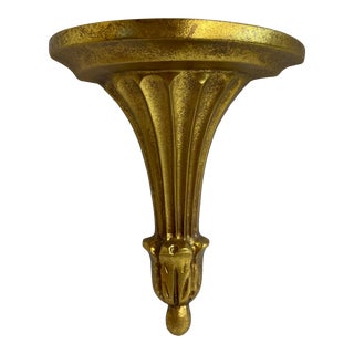 Vintage Hollywood Regency Gold Wall Corbel For Sale