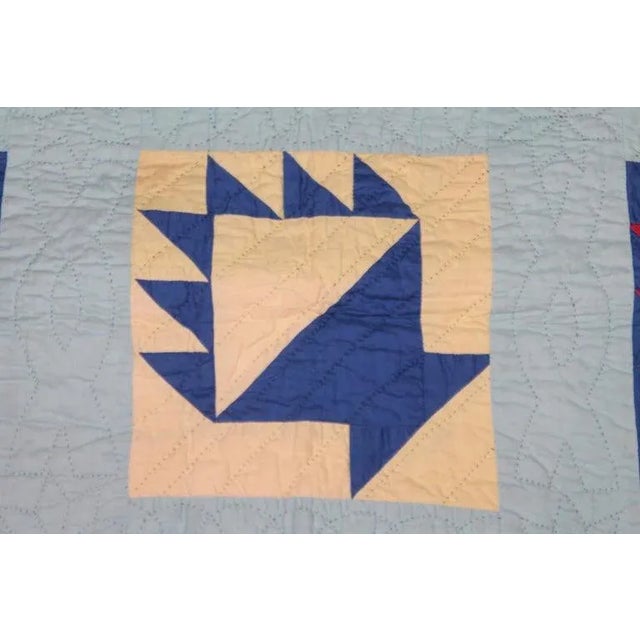 1940s Amish Ohio Baskets Crib Quilt For Sale In Los Angeles - Image 6 of 7