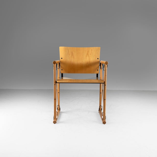 Mid-Century Modern Vintage Light Wood Directors Chairs, 1960, Set of 2 For Sale - Image 3 of 18