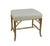 Early 21st Century Vintage Rectangular American Gold-Plated Imitation Bamboo Leg Footstool/Piano Stool/Dressing Stool, For Sale - Image 5 of 9