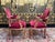 Set of Louis XV Style Cabriolet Armchairs in Red Velvet For Sale - Image 5 of 8