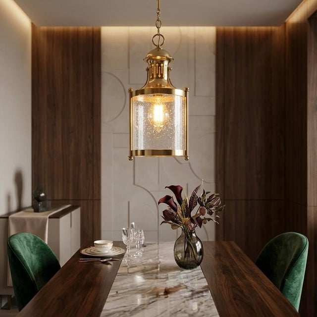 Gorgeous lantern or pendant lamp from the late Italian midcentury, made during the 1960s-1970s. The pendant lamp is made...