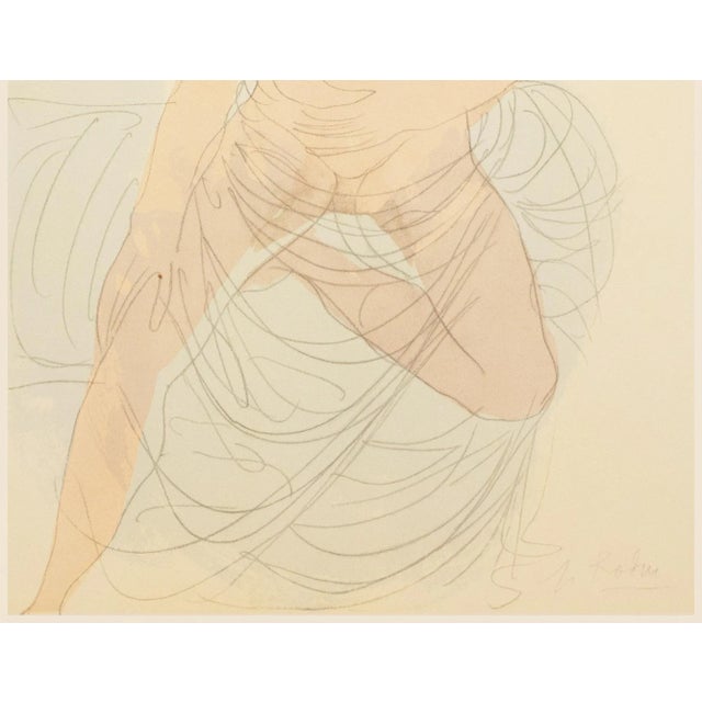 1950s 1959 After Auguste Rodin "Nude Woman", Vintage Hungarian Full-Color Print For Sale - Image 5 of 8