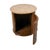 Woven Bamboo Cylinder Side Table With Travertine Top, Coastal Organic Style For Sale - Image 4 of 7