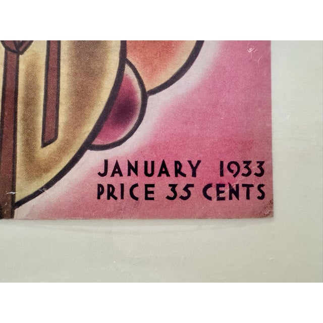 Art Deco 1933 Original Asia Magazine Cover, January, Frank McIntosh, Art Deco, Matted For Sale - Image 3 of 5