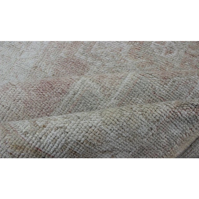 Vintage Turkish Oushak Runner With Multi-Medallion Design in Muted Color Palette For Sale - Image 9 of 11