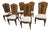 1990s American of Martinsville Campaign Light Wood & Cane Dining Chairs For Sale