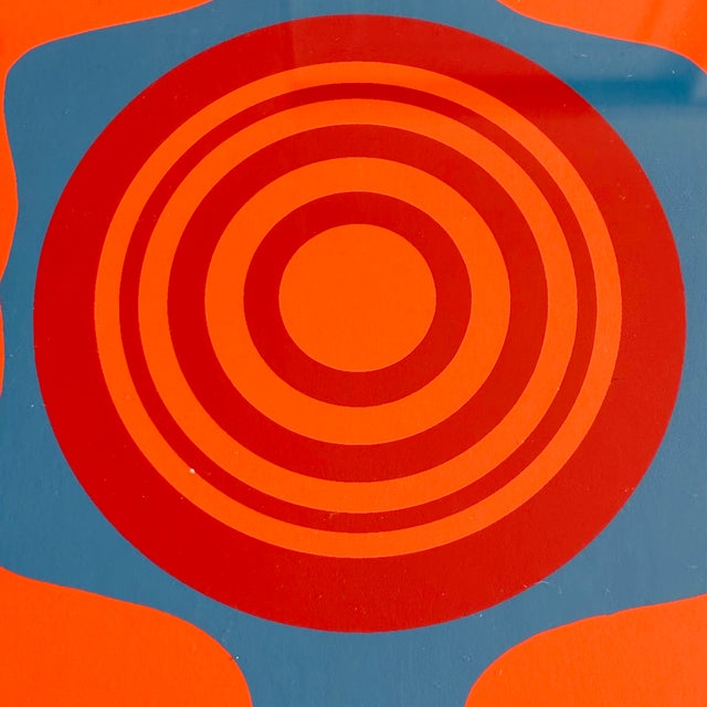 Mid 20th Century Vintage Geometric Abstract Serigraph by Cabello For Sale - Image 5 of 15