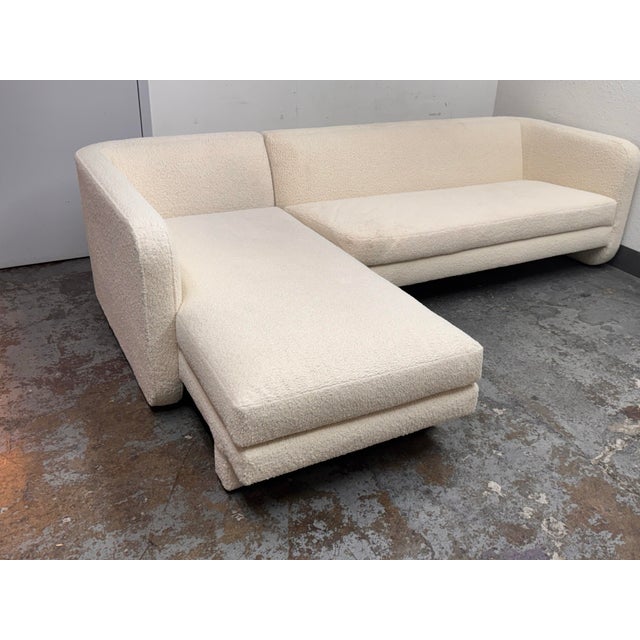 2020s Jonathan Adler Sunset Teddy Texture Woven Two Piece Sectional For Sale - Image 5 of 12