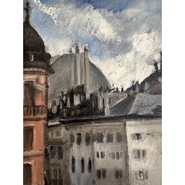 André Julien Prina, Maisons de Genève, 1962, Oil on Canvas, Framed For Sale - Image 9 of 17