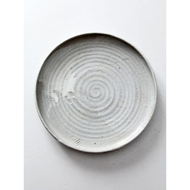 Contemporary Vintage Studio Pottery Plate For Sale - Image 3 of 8