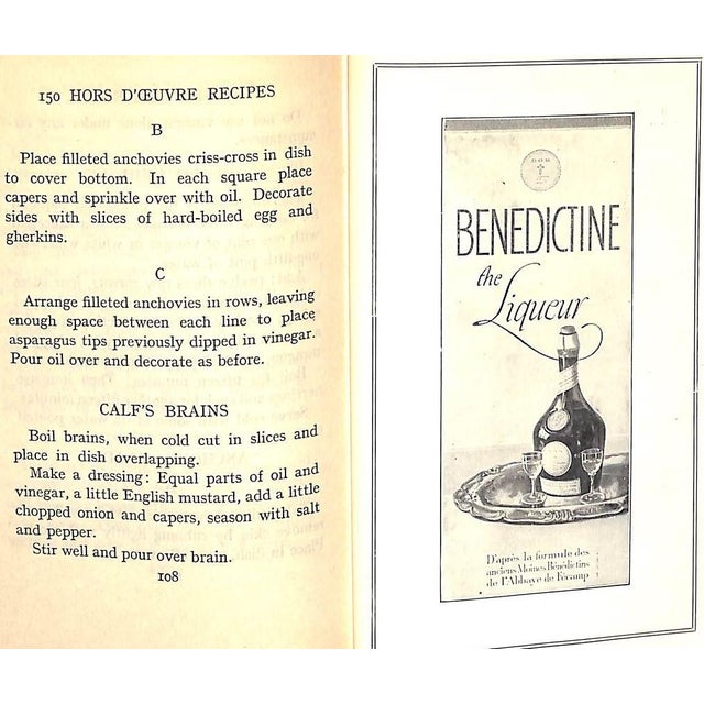 150 Hors d'Oeuvre Recipes" 1934 Baglioni, "Pin" [Of the Embassy Club] For Sale - Image 9 of 10