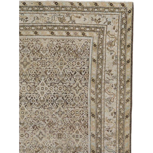 Rustic Antique Persian Malayer Carpet For Sale - Image 3 of 12